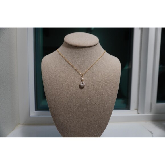 Tiny Puka Shell Necklace, 14k Gold Filled Chain, Surfer Jewelry - Picture 2 of 8